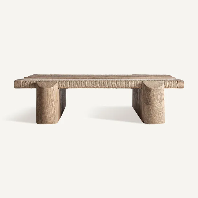 Bambua Jacquard Tavolino da Caffè Basso in Legno Mango