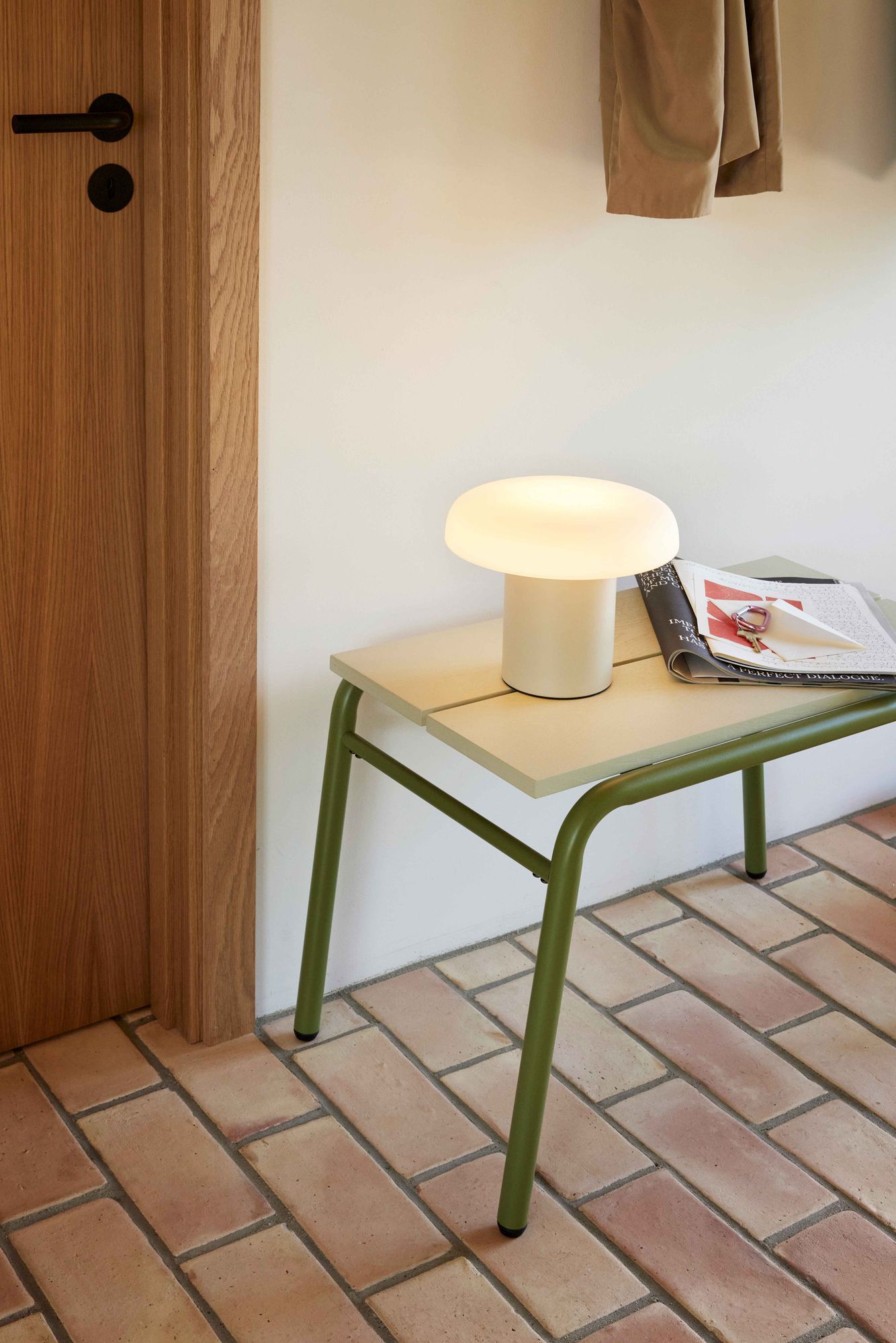 Bambua Ateliers lampada da tavolo sabbia bianco E27