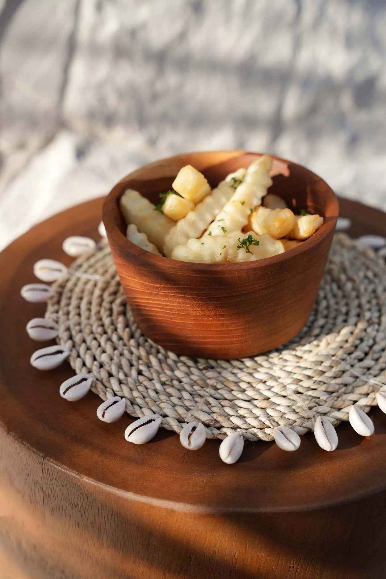 Bambua Popcorn Snack Bowl ciotola snack teak