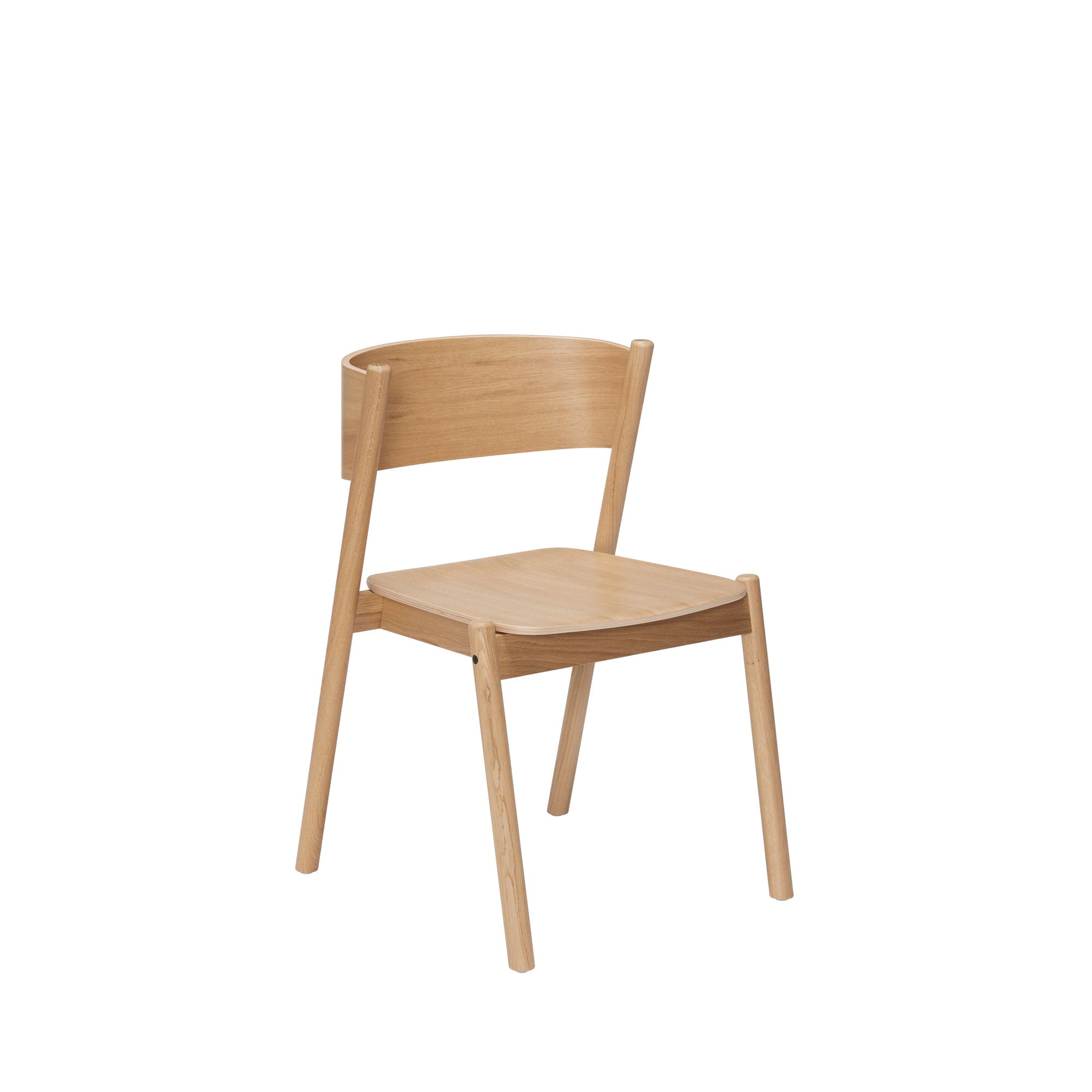Bambua Oblique sedia da pranzo rovere naturale impilabile