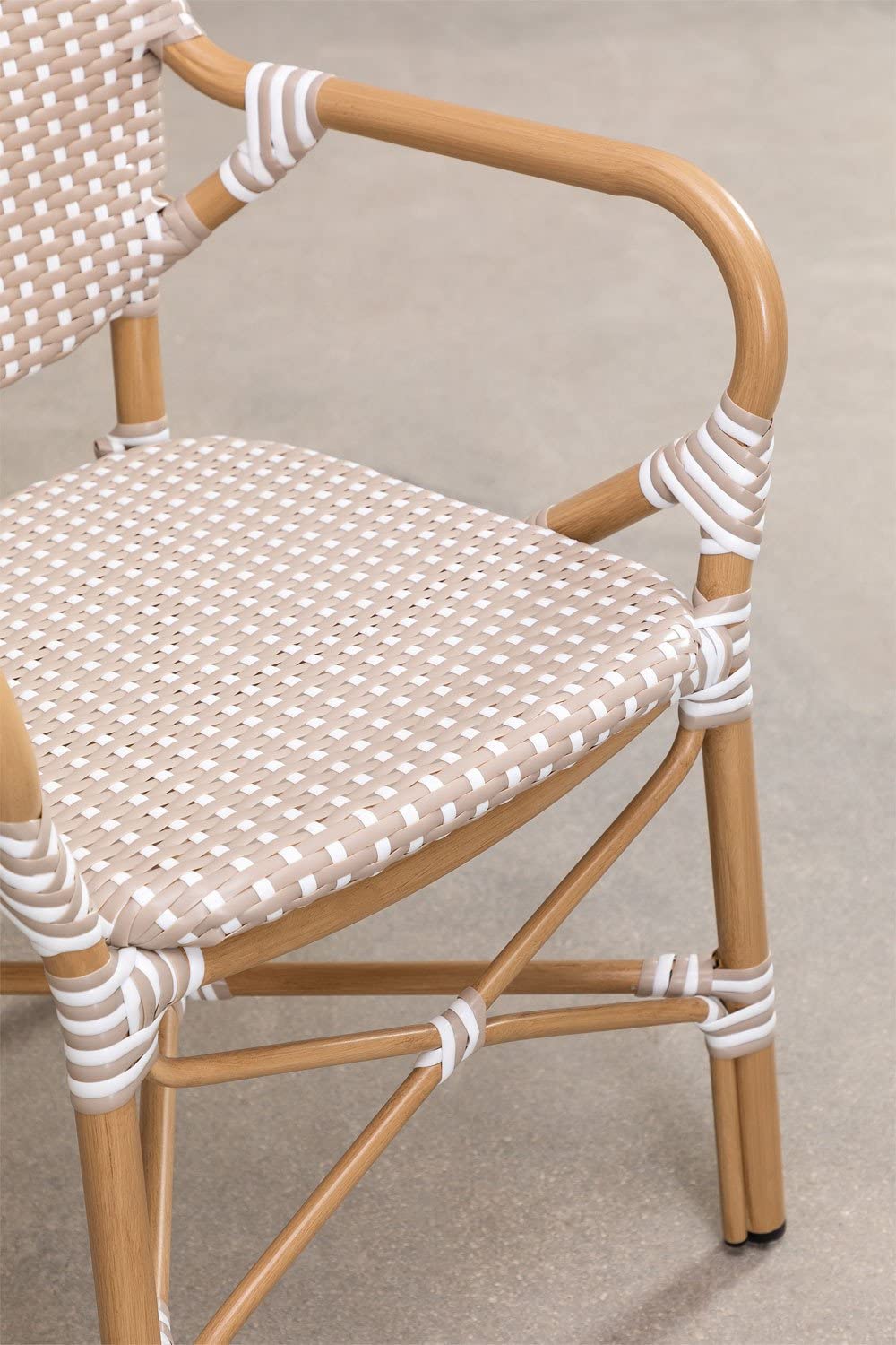 Sklum Alisa Bistro sedia rattan grigio talpa