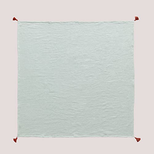 Sklum Danika plaid cotone 102x102 cm celadon