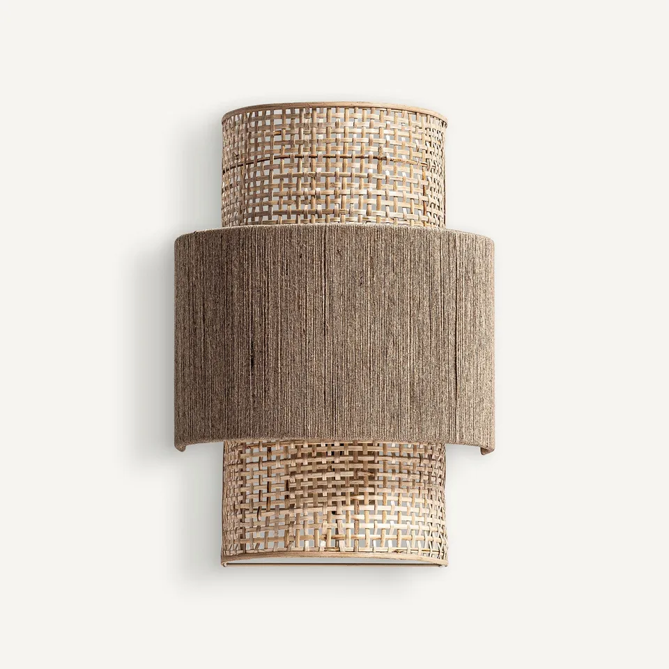 Bambua Kaola lampada da parete rattan juta naturale