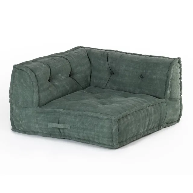 Sklum Dhel pouf divano verde eter cotone
