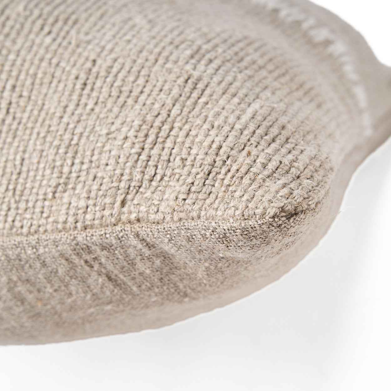 Bambua Linen Stitch federa cuscino lino bianco naturale