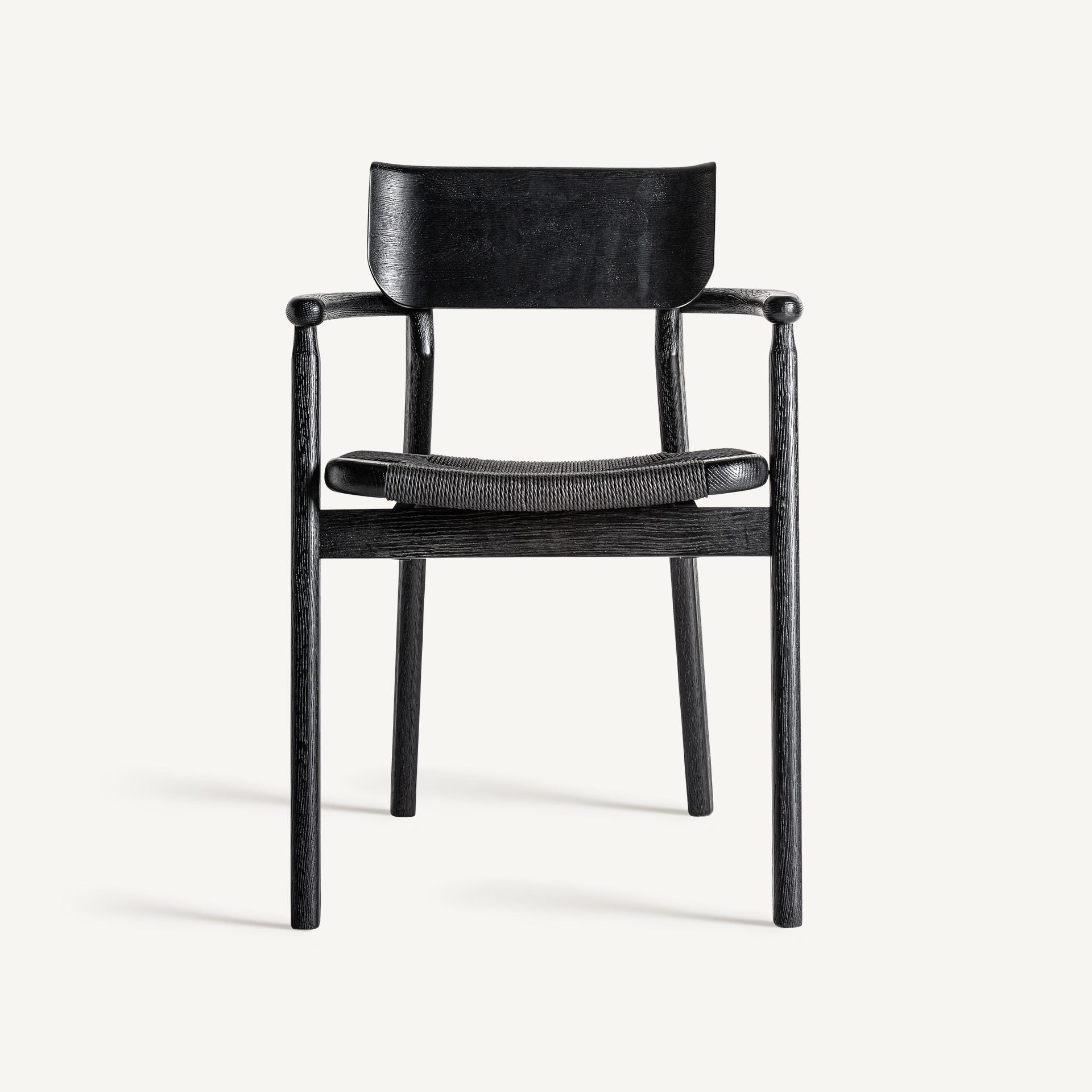 Bambua Tasque sedia da pranzo rovere nero fibra