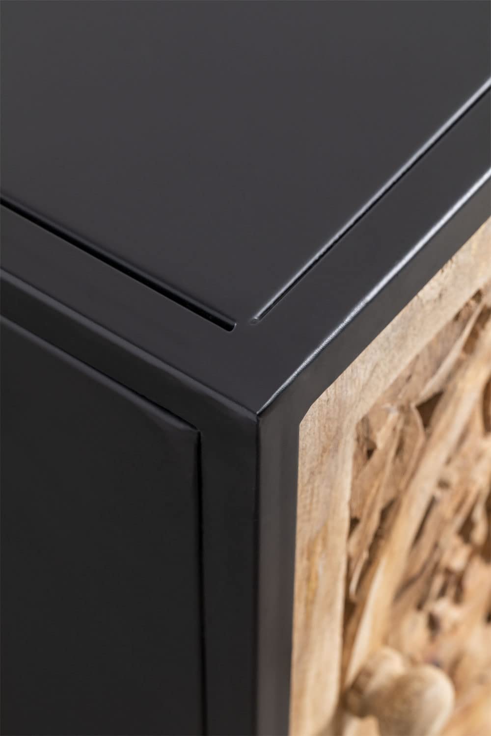 Sklum Semey comodino legno mango 40 cm black natural