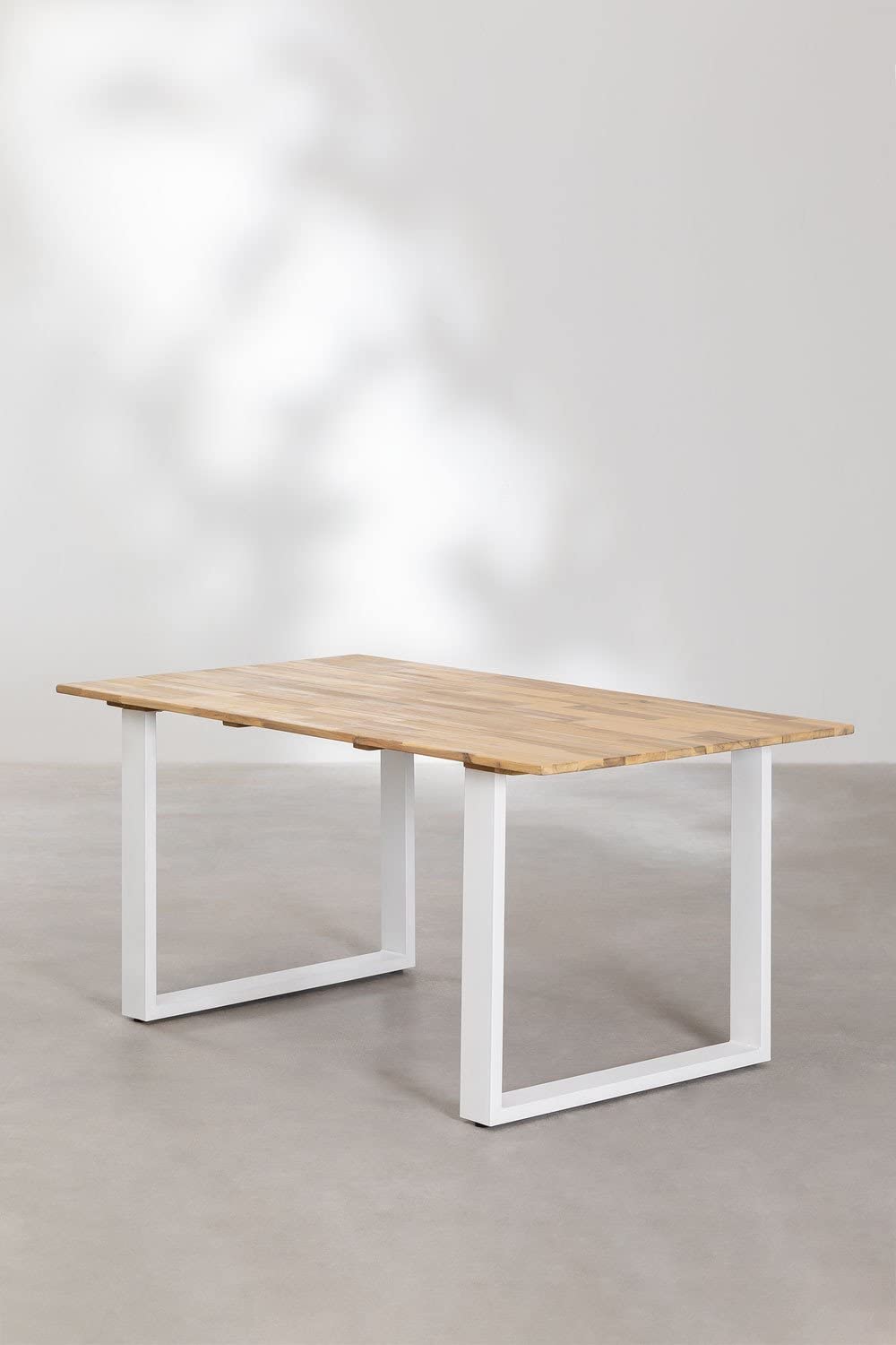 Sklum Melina Tavolo Giardino Rettangolare 160x90 Bianco Acacia