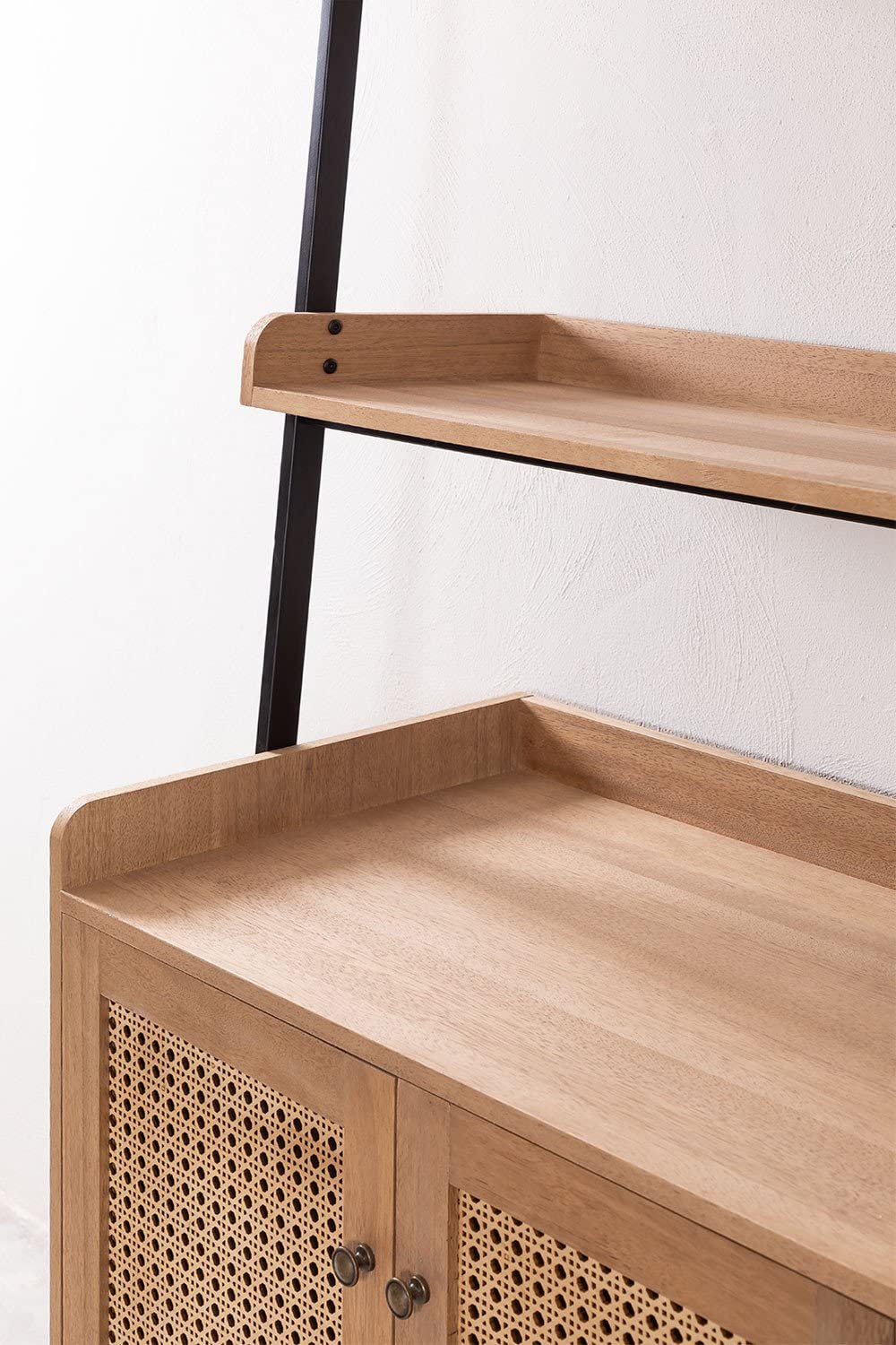Sklum Faor Black Natural Scaffale 198,5cm Metallo MDF