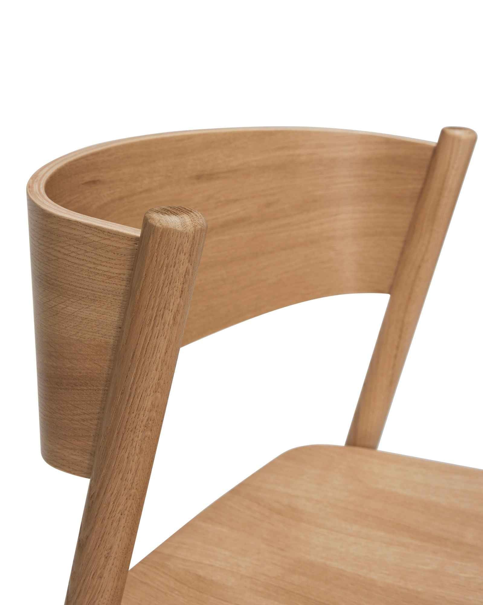Bambua Oblique sedia da pranzo rovere naturale impilabile