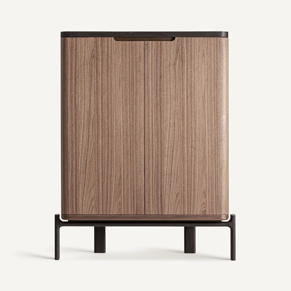 Bambua Saillon armadio in noce con base in metallo