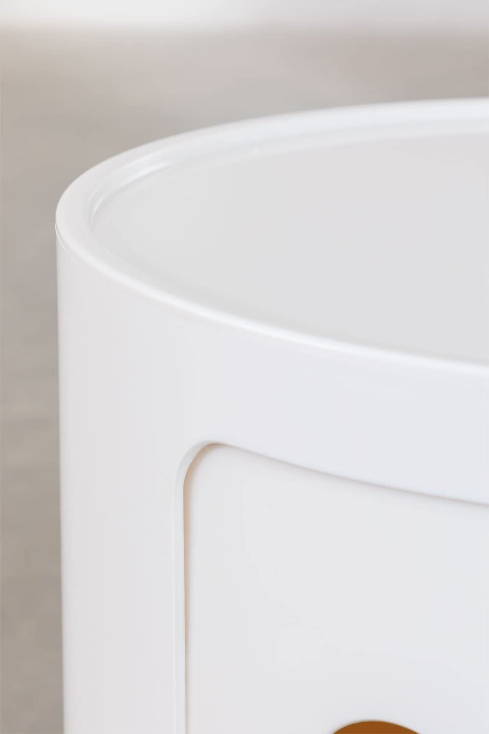Sklum Babel Comodino Tondo Ø32 cm Bianco Antico