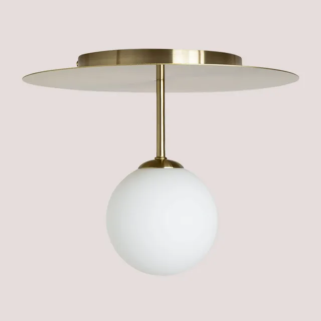 Sklum Uvol Plafoniera Vetro Sfera Cristallo D30 cm Ferro