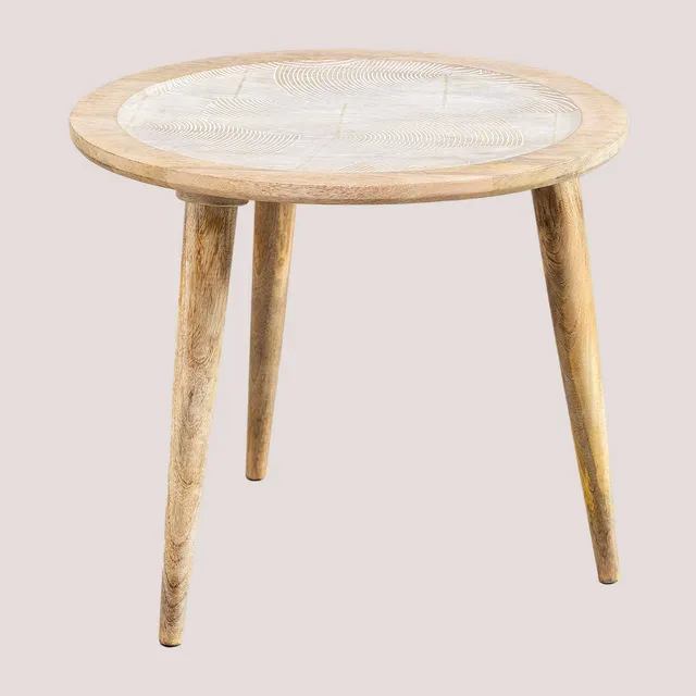 Sklum Diborna tavolino rotondo in mango Ø55 cm