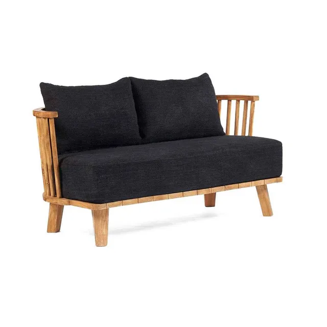 Bambua Malawi Two Seater Natural Black divano 2 posti teak