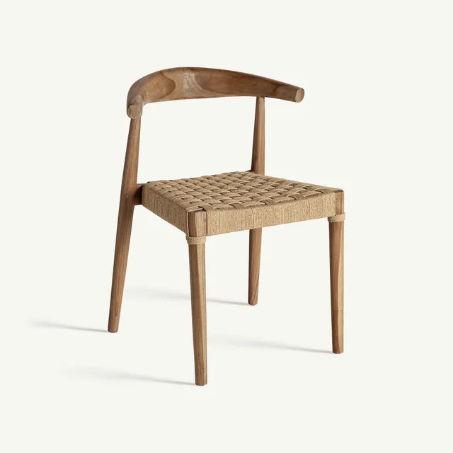 Bambua Figeac sedia da pranzo teak corda naturale