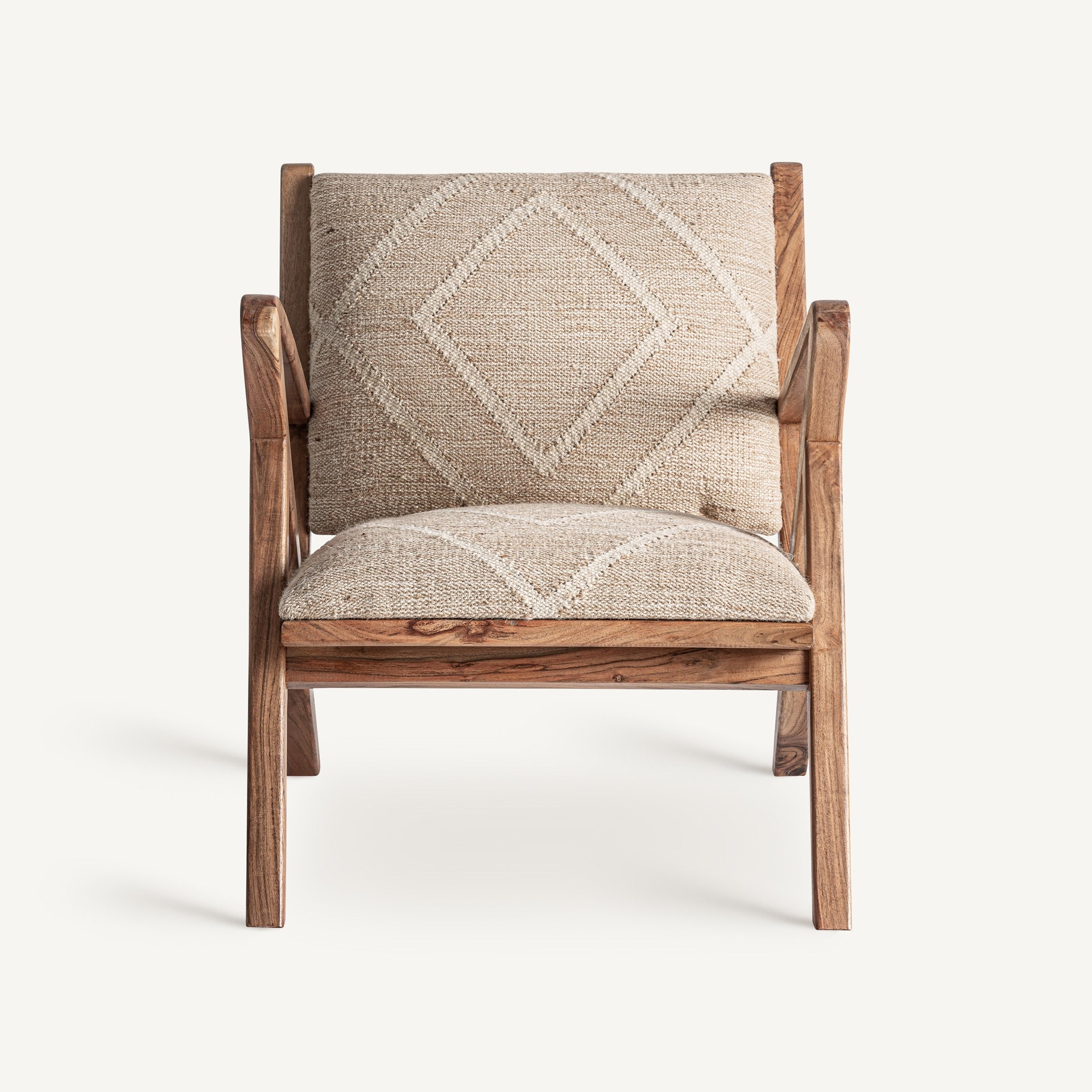 Bambua Elgin poltrona juta legno mango intrecciata