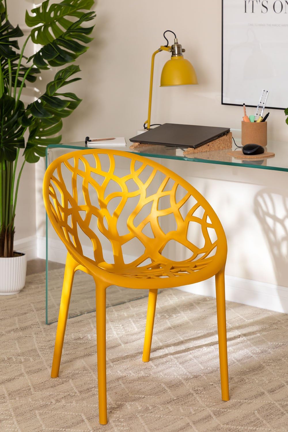 Sklum Ores Sedia Impilabile da Interno Effetto Intreccio 79 cm