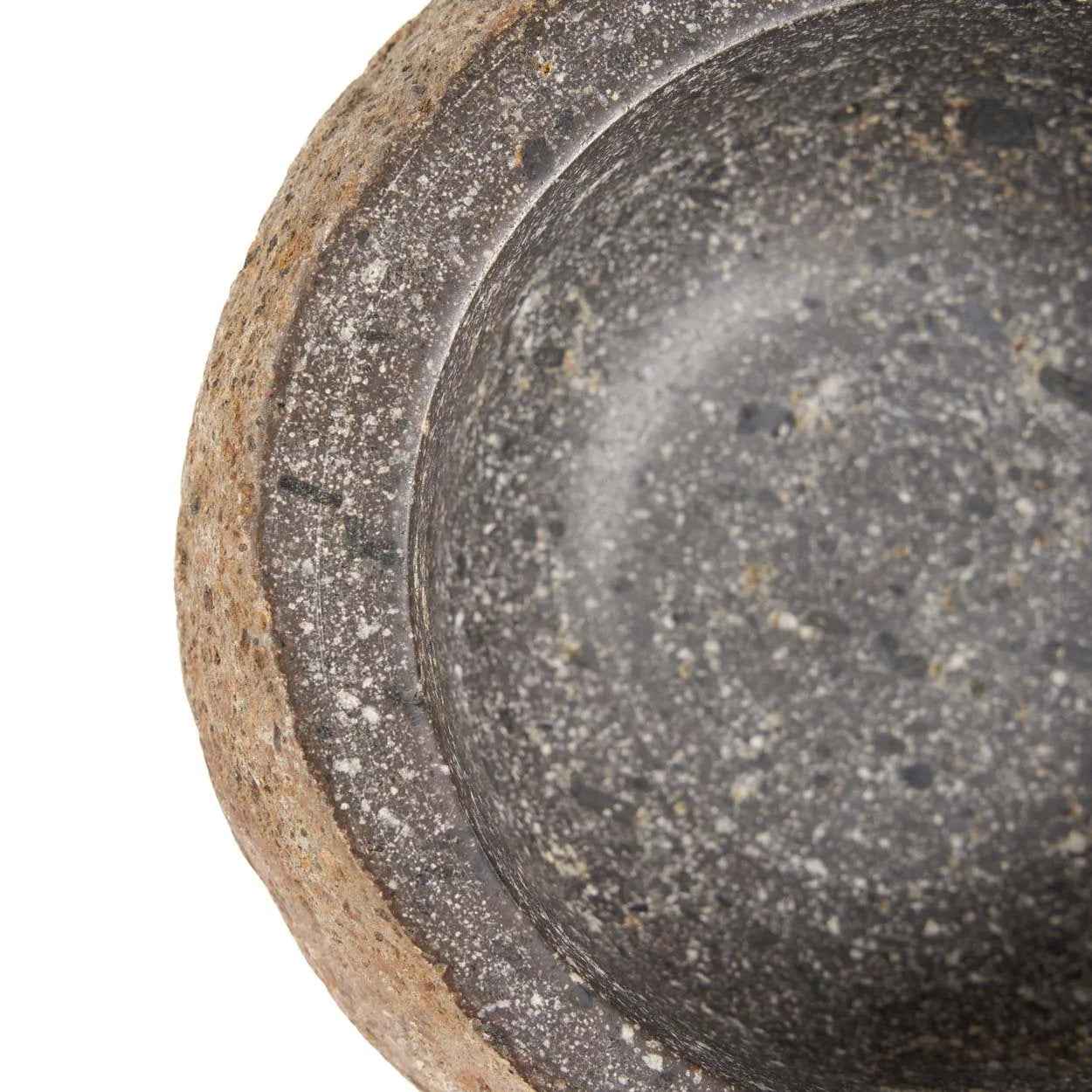 Bambua River Stone ciotola pietra nera M