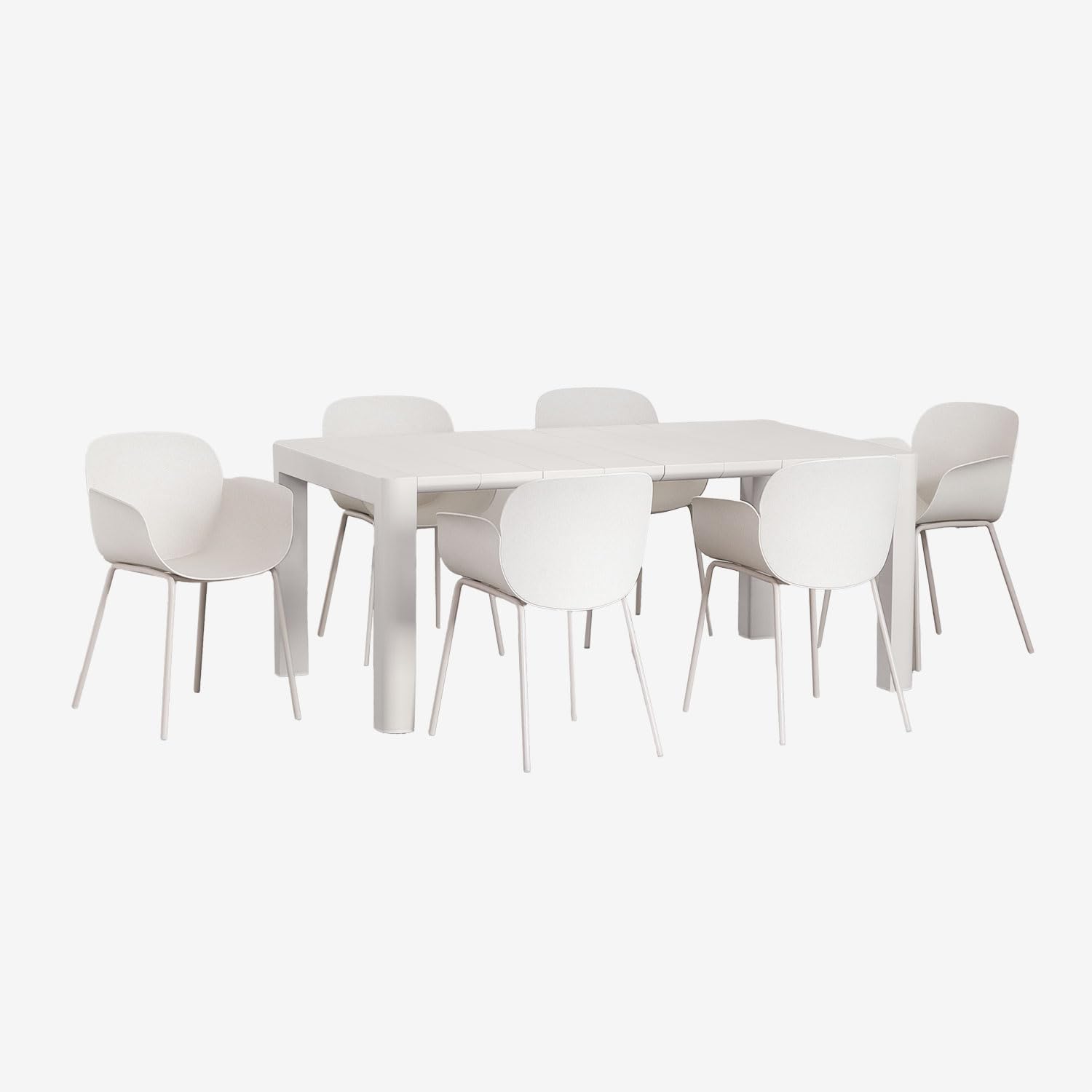 Sklum Arnadine set da giardino 180x100 6 sedie esterno