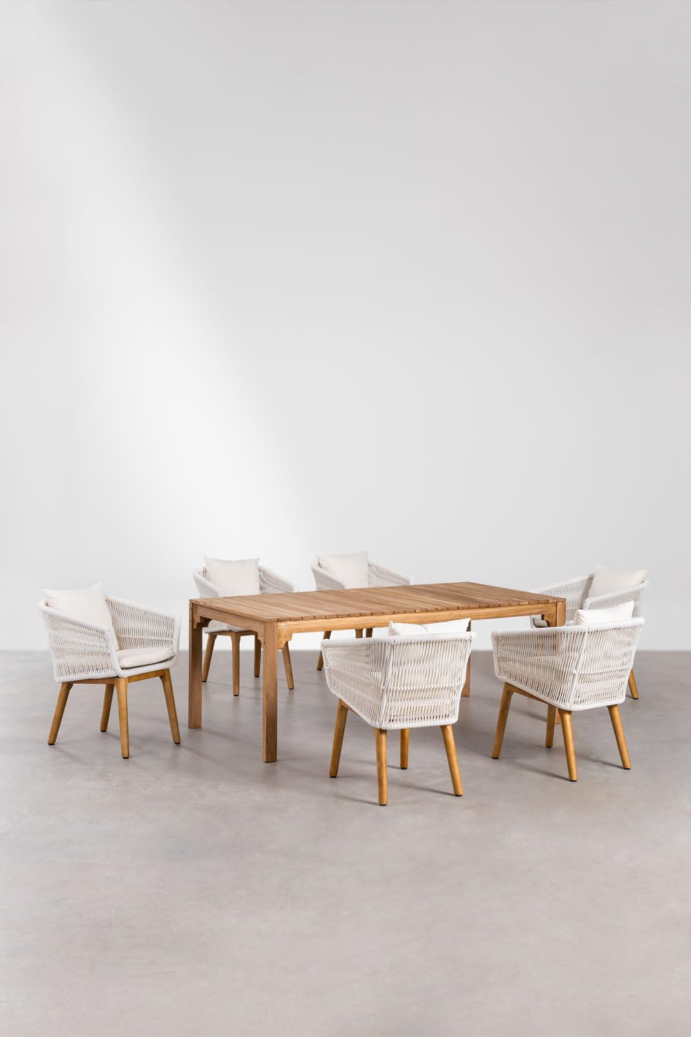 Sklum Donal Barker set tavolo giardino 200x100 6 sedie