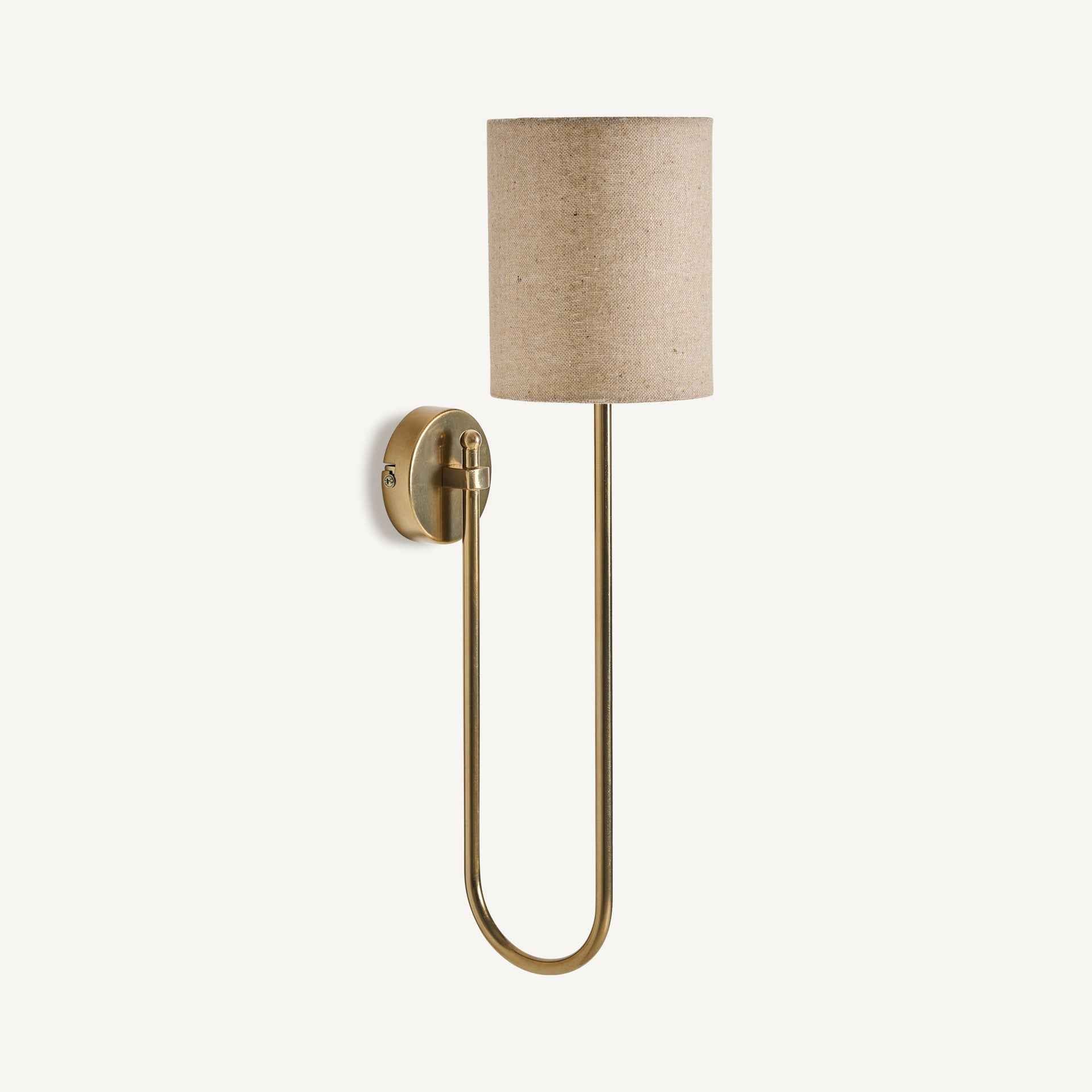 Bambua Marsac Applique Parete Lino Ottone