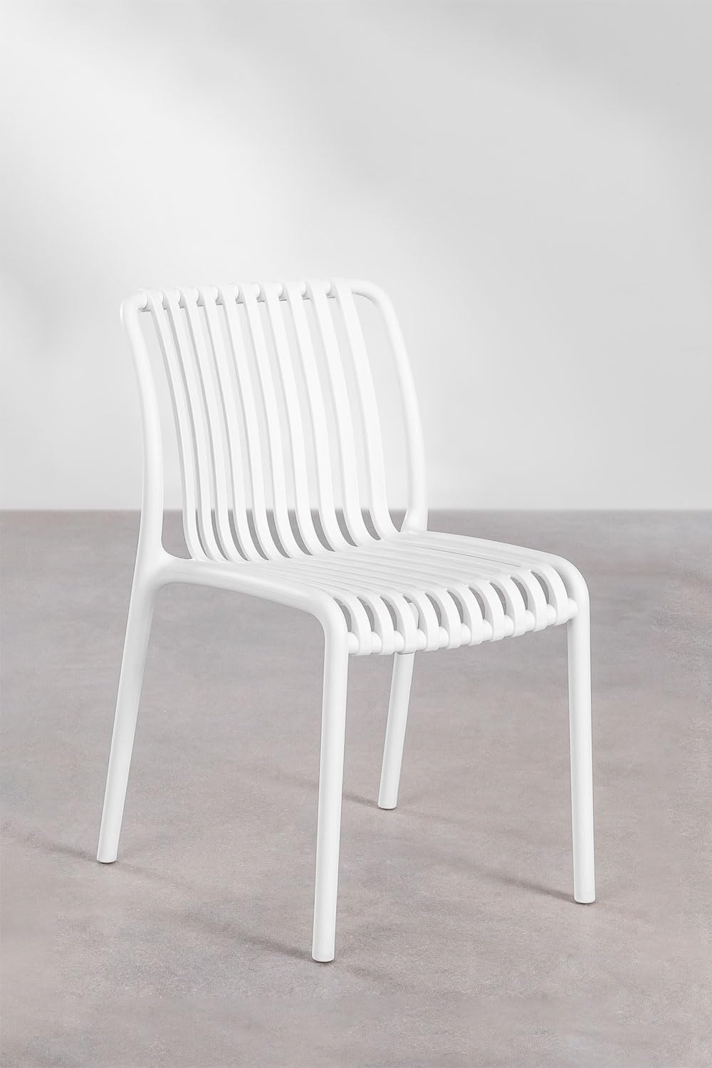 Sklum Wendell set 2 sedie da giardino impilabili bianche