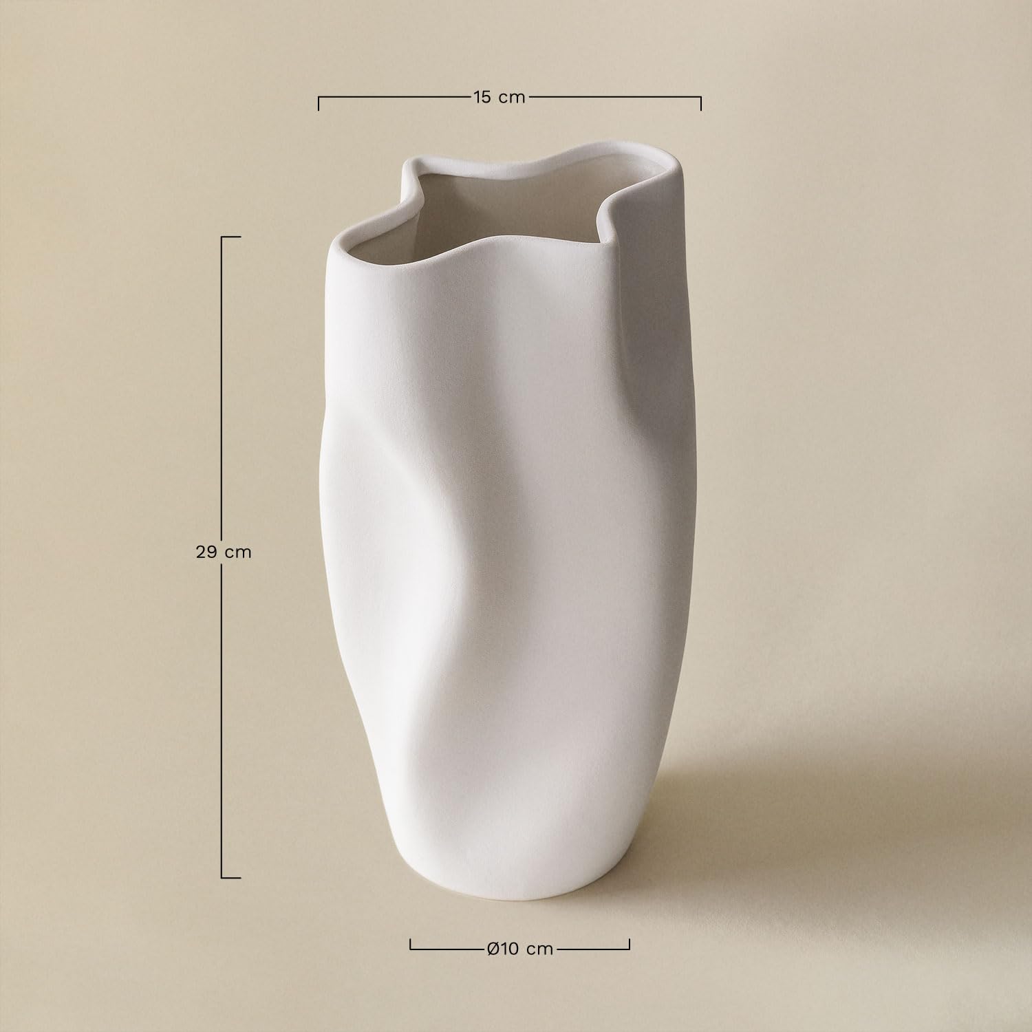 Sklum Varteni vaso in ceramica h 29 cm per fiori