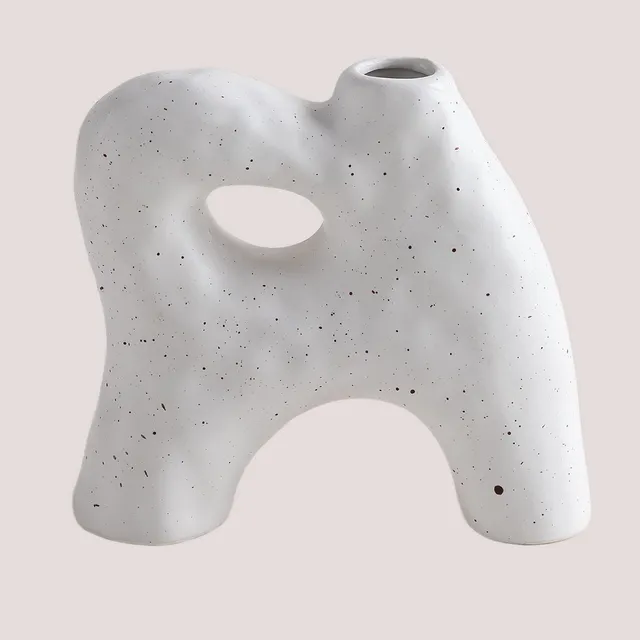Sklum Laska vaso in ceramica bianco antico