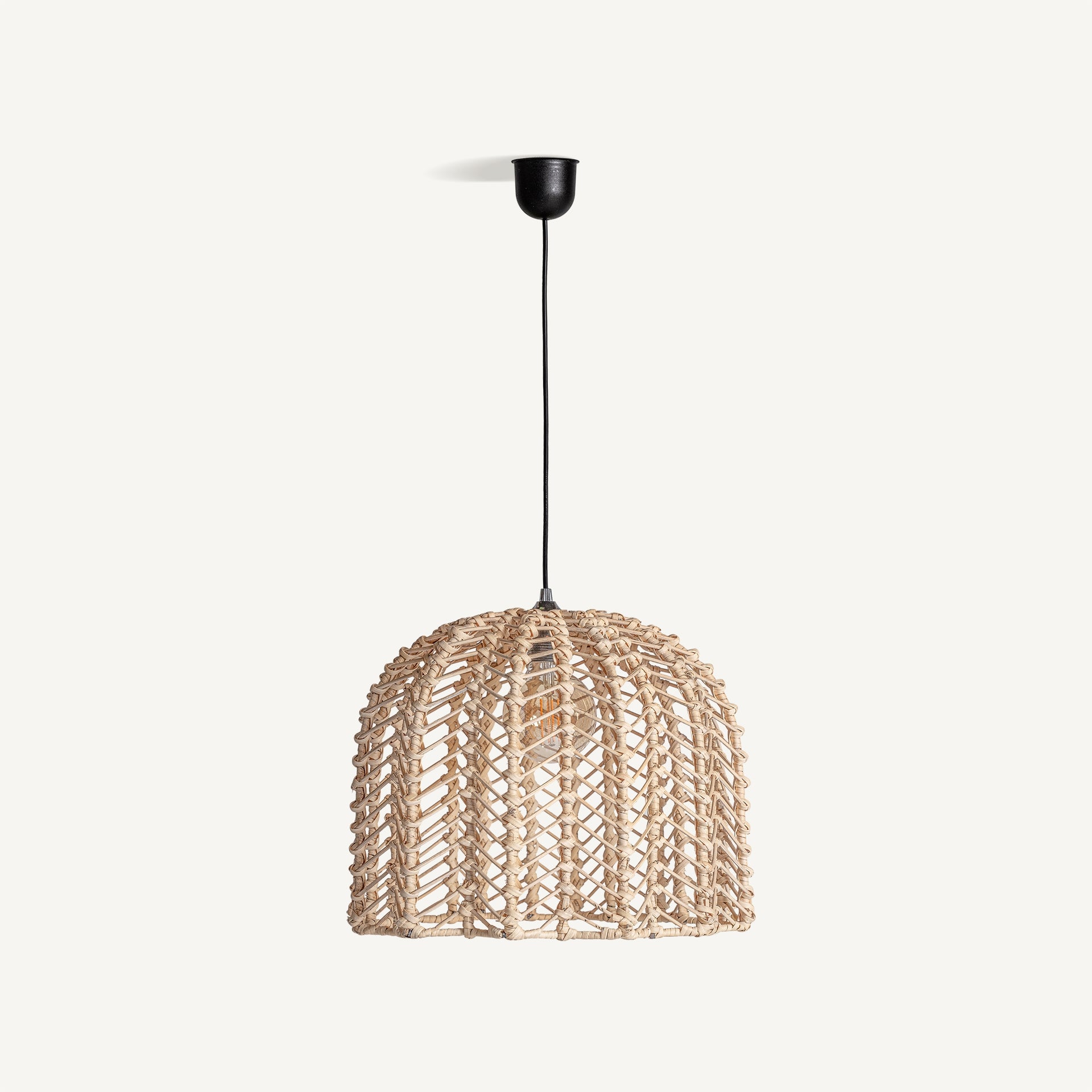 Bambua Plissé lampada a sospensione rattan naturale
