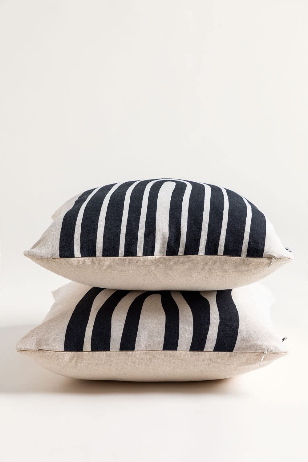 Sklum Zarcke Style Set 2 Federe Cuscini 45x45 cm Beige Crema