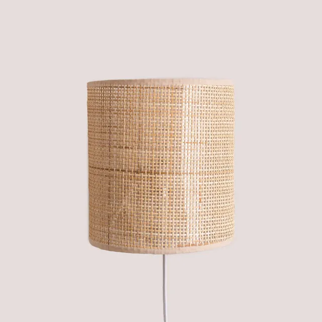Sklum Ytse applique parete rattan 22 cm attacco E14