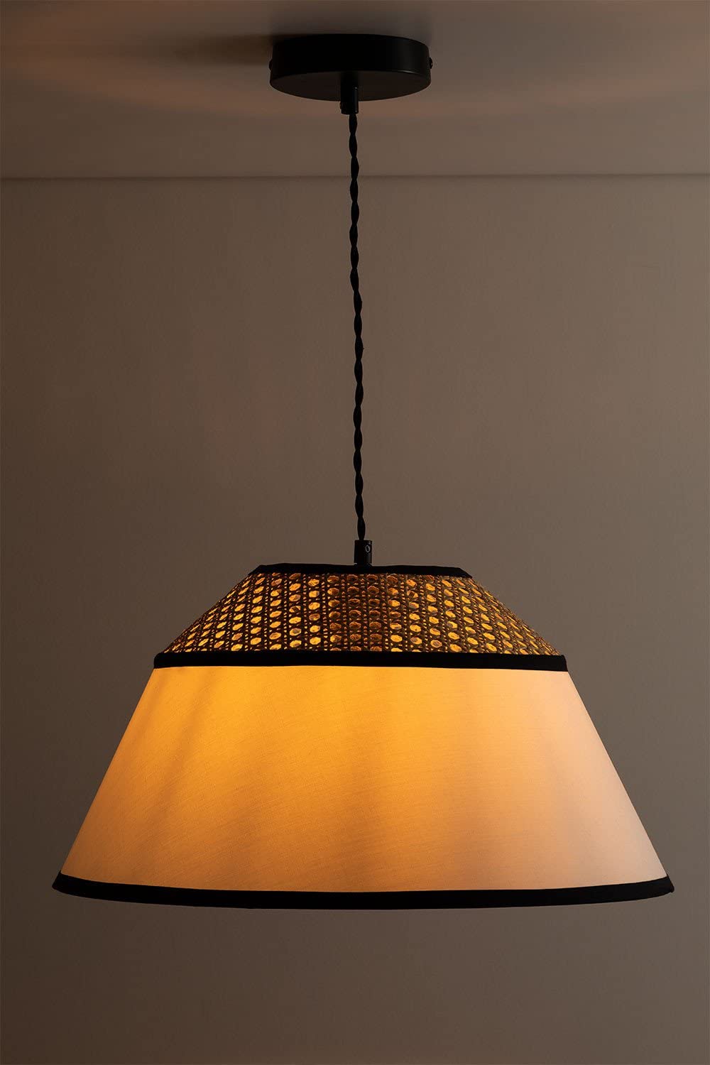 Sklum Ayram lampada a sospensione rattan naturale Ø45