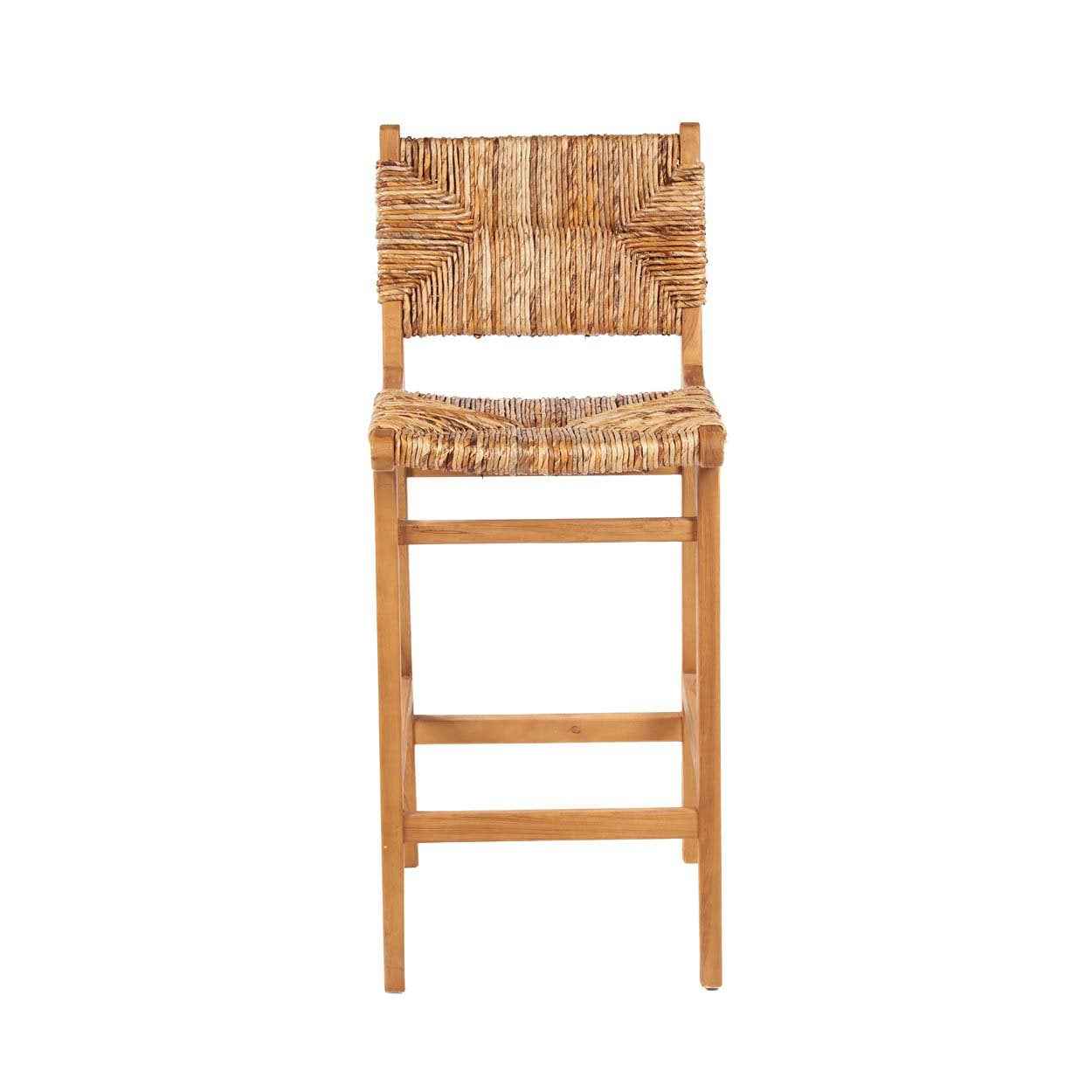 Bambua Puquta sgabello bar naturale legno teak