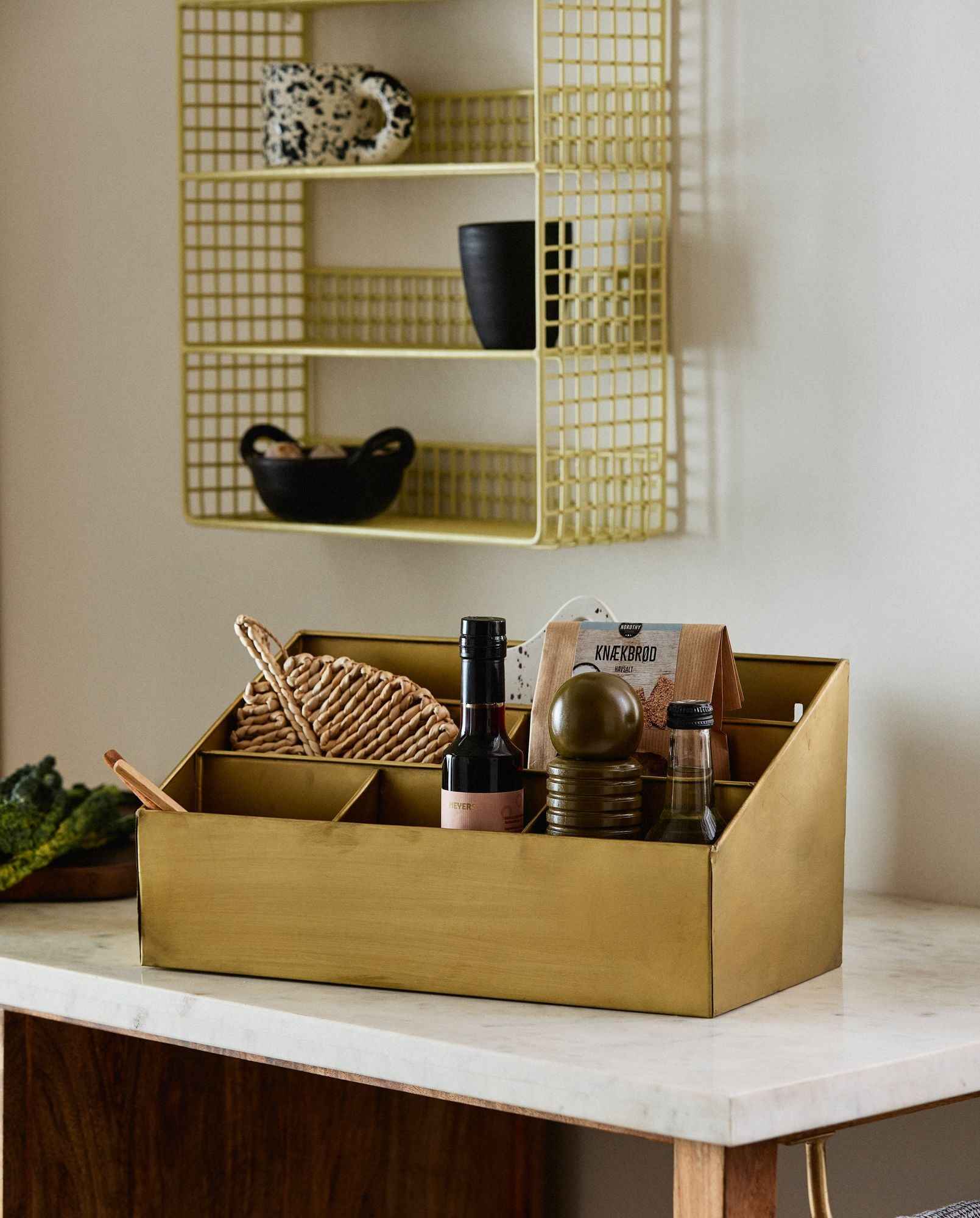 Bambua Adasi organizer 6 scomparti oro