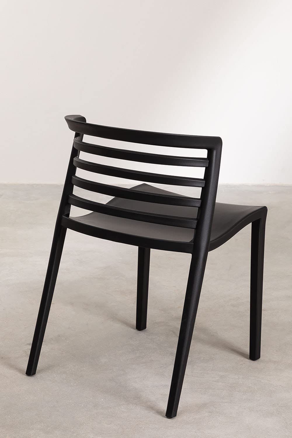 Sklum Mauz sedia giardino nero 2 pezzi impilabile