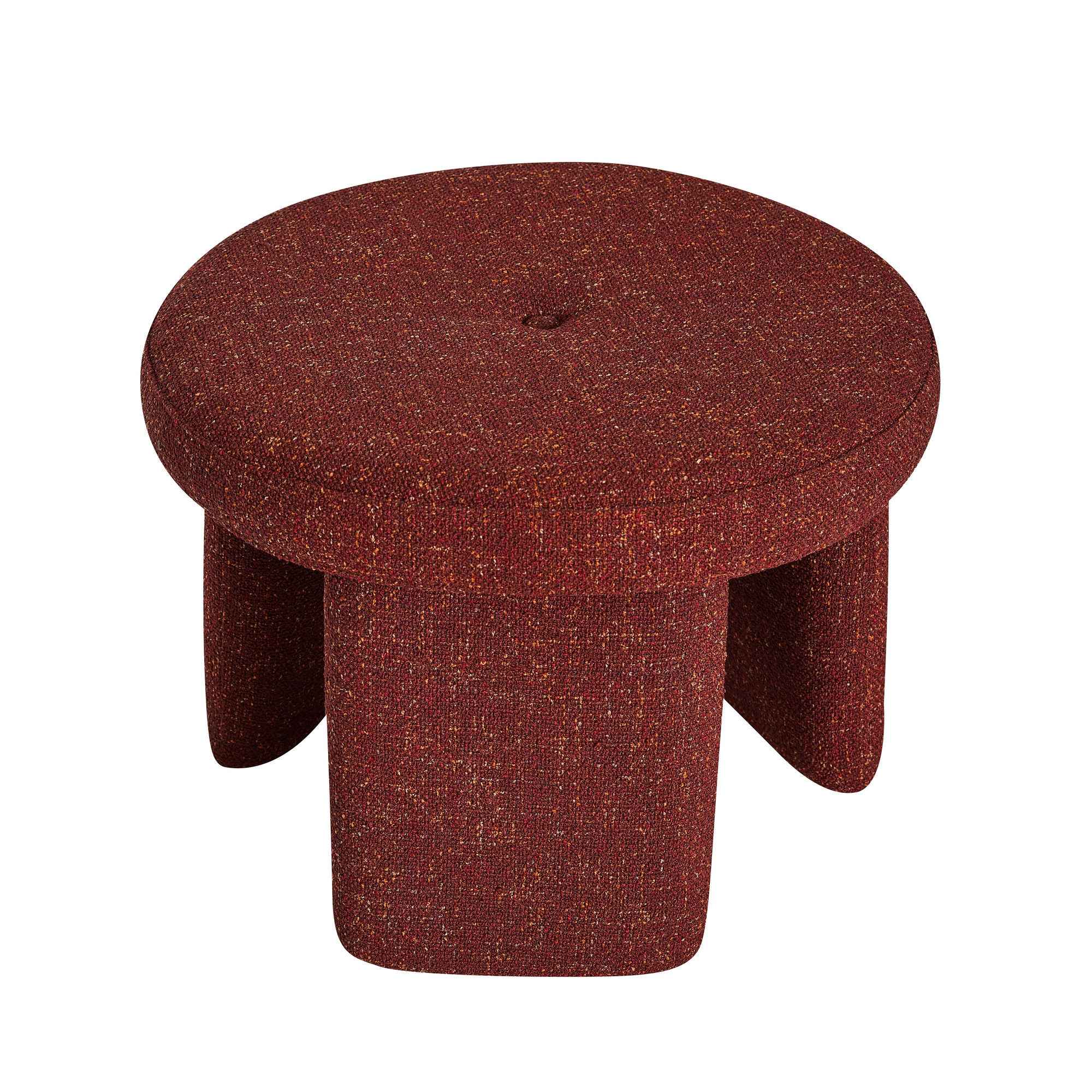 Bambua Rocco pouf rosso rotondo 54 cm