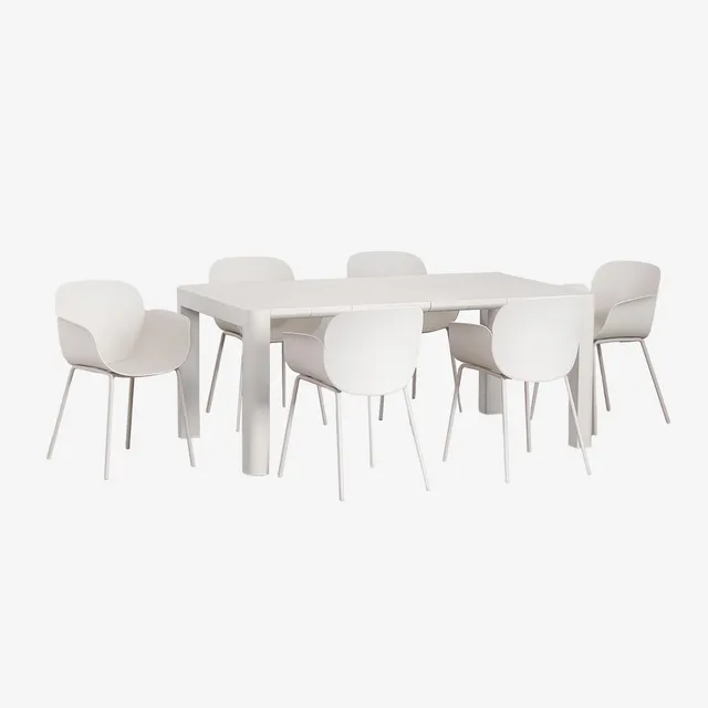Sklum Arnadine set da giardino 180x100 6 sedie esterno