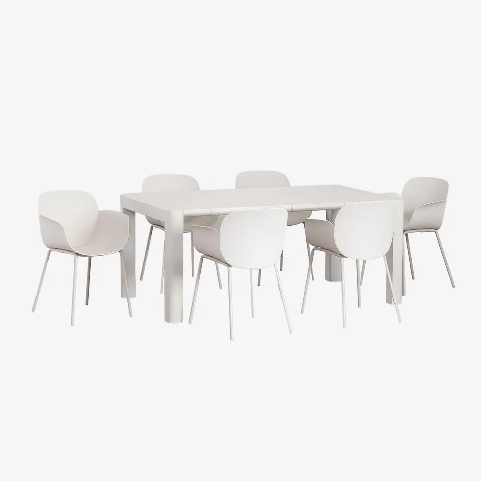 Sklum Arnadine set da giardino 180x100 6 sedie esterno