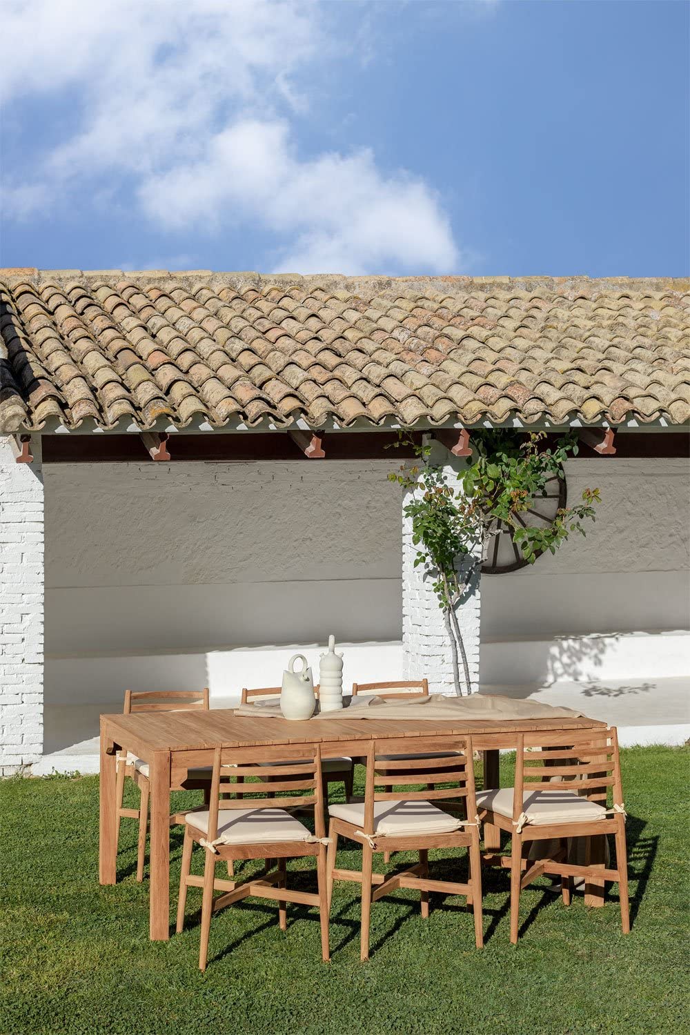 Sklum Donal tavolo giardino teak 200x100 cm 8 posti