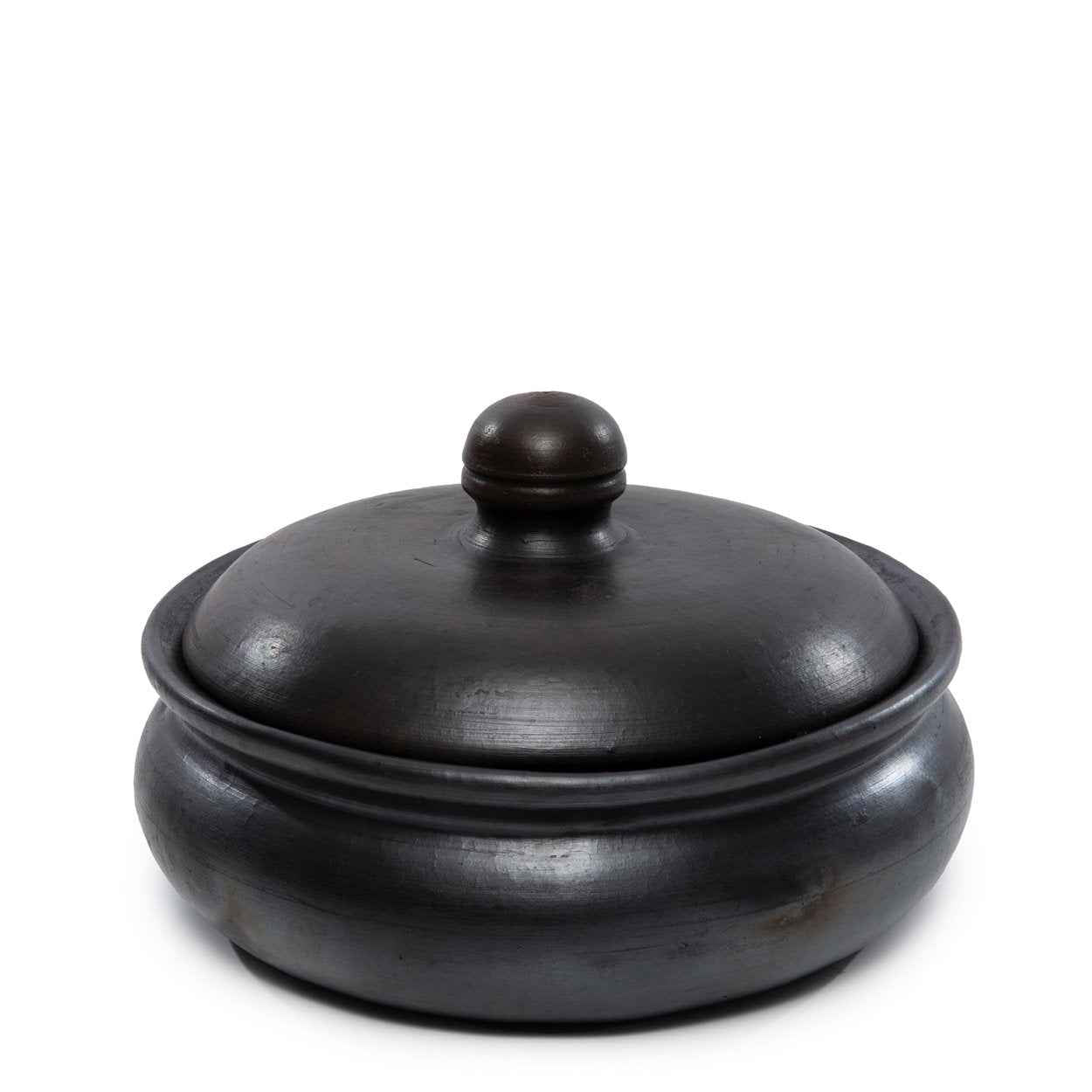 Bambua Burned Curry pentola nera con coperchio