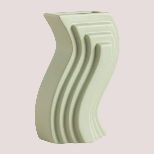 Sklum Jolin Vaso Ceramica Celadon Mousse 19,8 cm