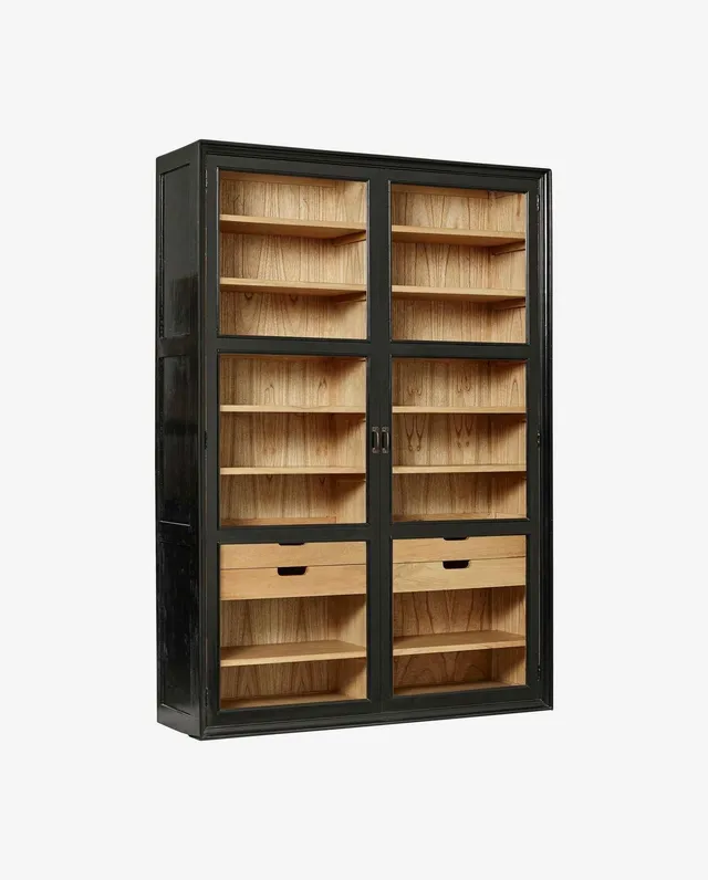 Bambua Viva credenza 2 ante vetro nero
