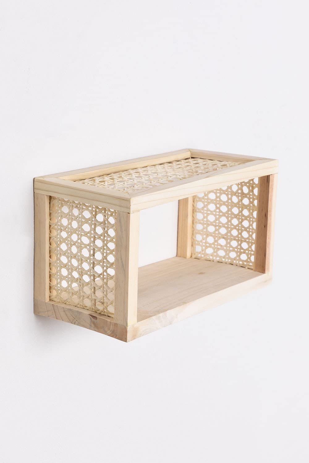 Sklum Kay mensola da parete legno 30 cm rattan