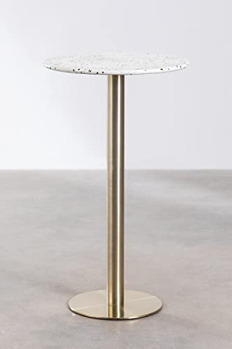 Sklum Malibu tavolo bar alto rotondo Ø60 cm in terrazzo