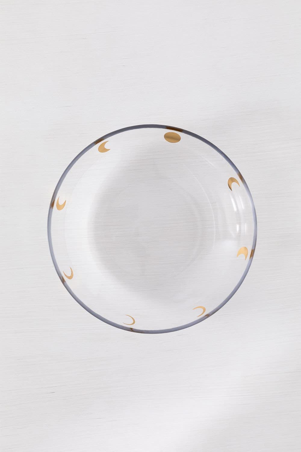 Sklum Exton Set 4 Piatti Fondi in Vetro 21,5 cm Oro