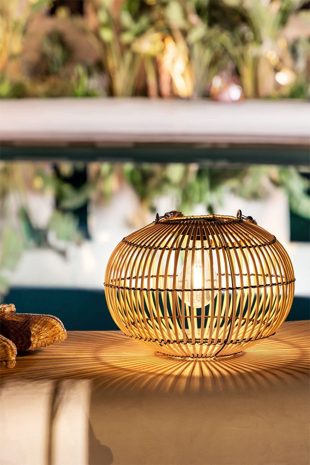 Sklum Norton Lampada Solare LED da Esterno in Rattan