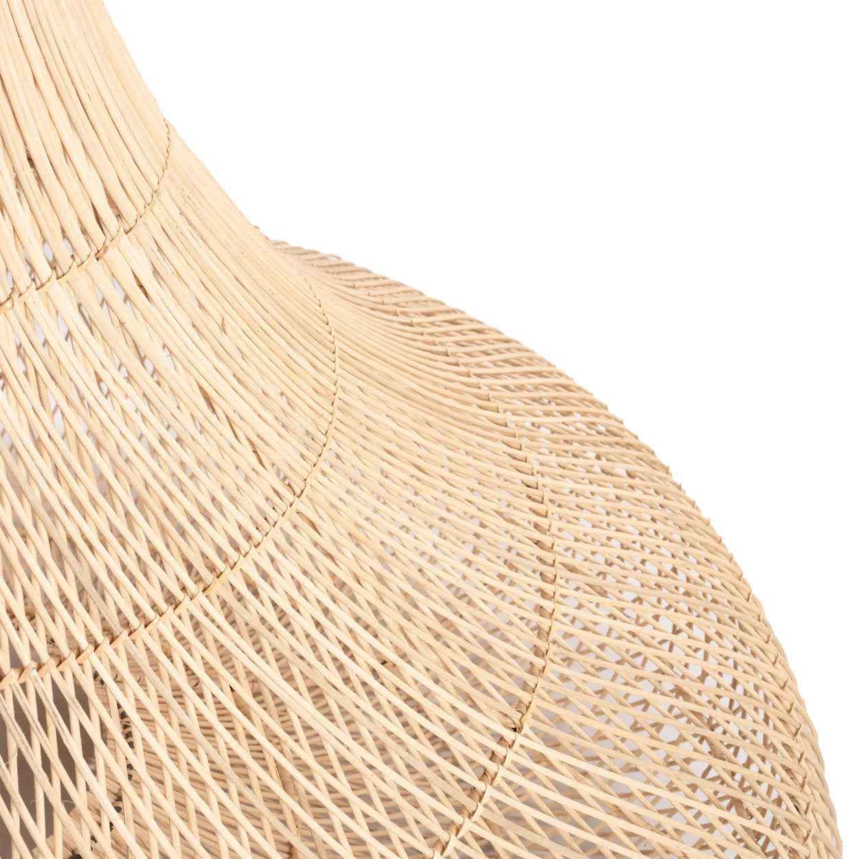 Bambua Shala L lampadario rattan naturale grande