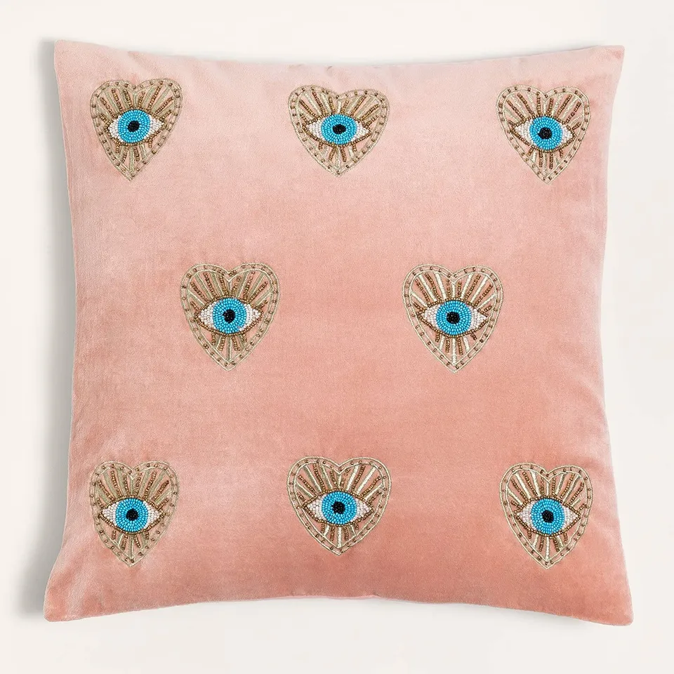 Sklum Denov cuscino quadrato velluto blush 45x45 cm