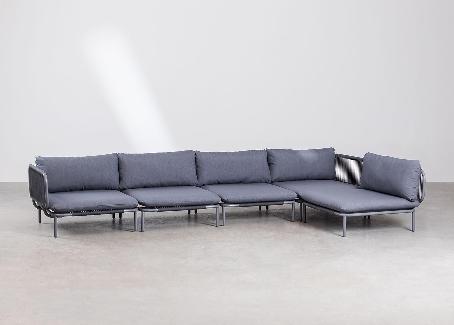 Sklum Roubly Style Divano Angolare Giardino 5 Pezzi